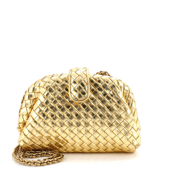 Bottega Veneta Handbags - Bottega Veneta Medium Lauren 1980 Clutch with Chain Intrecciato Nappa